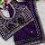 Purple Color  embroidery  sequence work satin  silk saree