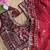 Maroon Color embroidery sequence work satin silksaree