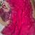 Rani Pink Color embroidery sequence work satin silk saree