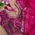 Rani Pink Color embroidery sequence work satin silk saree