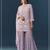 Light purple georgette semi stitched wedding suits