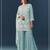 Sky blue georgette semi stitched wedding suits