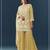 Yellow georgette semi stitched wedding suits