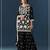 Black georgette semi stitched wedding suits