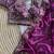 Plum Color embroidery sequence work satin silk saree