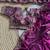 Plum Color embroidery sequence work satin silk saree