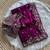 Plum Color embroidery sequence work satin silk saree