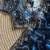 Blue Color embroidery sequence work satin silk saree