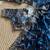 Blue Color embroidery sequence work satin silk saree
