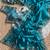 Sky Blue Color embroidery sequence work satin silksaree