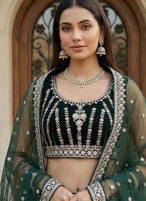Designer Bollywood Style Wedding Wear Lehenga Choli 2