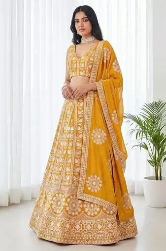 Designer Bollywood Style Wedding Wear Lehenga Choli