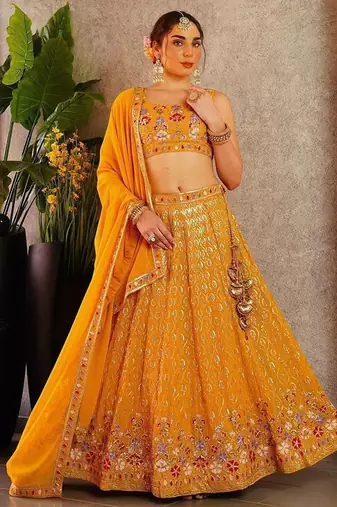 Designer Bollywood Style Wedding Wear Lehenga Choli