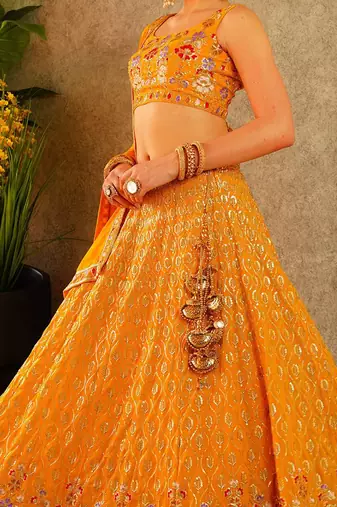 Designer Bollywood Style Wedding Wear Lehenga Choli