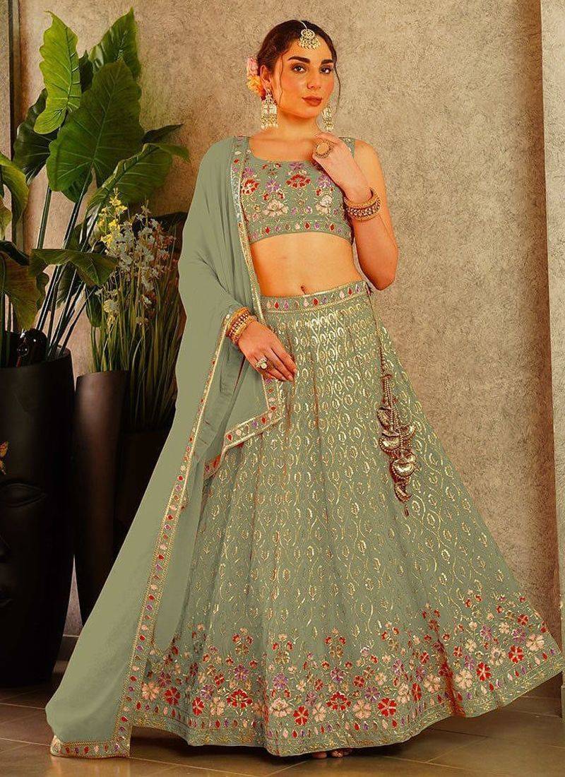 Designer Bollywood Style Wedding Wear Lehenga Choli