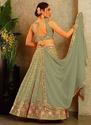 Designer Bollywood Style Wedding Wear Lehenga Choli 3