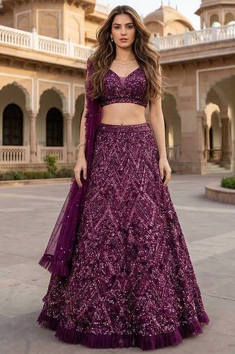 Designer Bollywood Style Wedding Wear Lehenga Choli