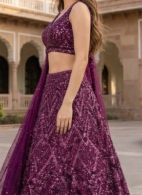 Designer Bollywood Style Wedding Wear Lehenga Choli 3