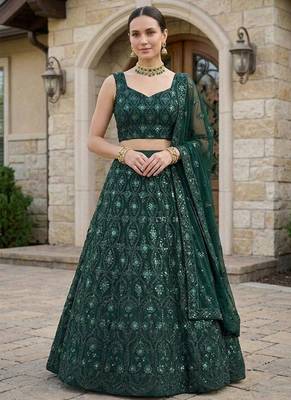Designer Bollywood Style Wedding Wear Lehenga Choli 1