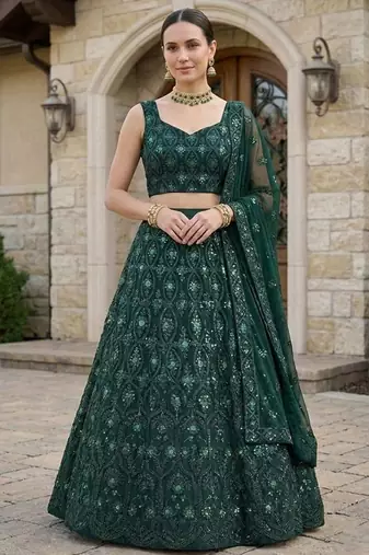 Designer Bollywood Style Wedding Wear Lehenga Choli