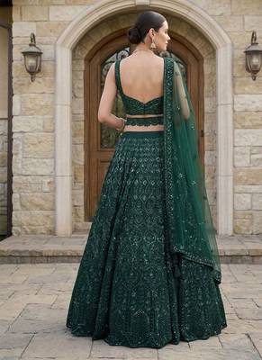 Designer Bollywood Style Wedding Wear Lehenga Choli 3