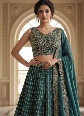 Designer Bollywood Style Wedding Wear Lehenga Choli 2