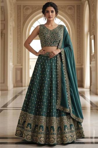 Designer Bollywood Style Wedding Wear Lehenga Choli