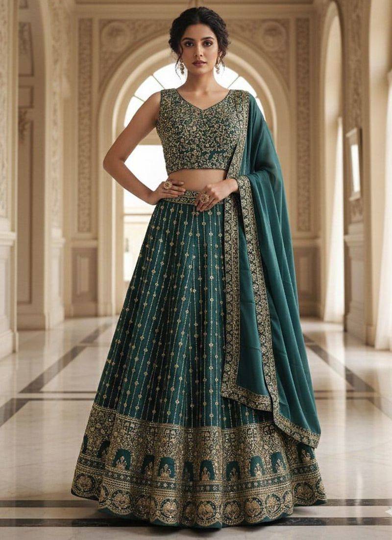 Designer Bollywood Style Wedding Wear Lehenga Choli