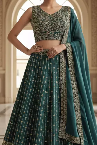 Designer Bollywood Style Wedding Wear Lehenga Choli