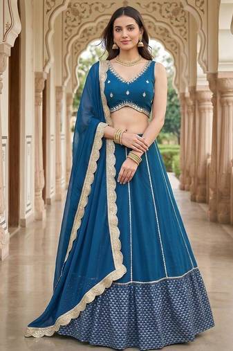 Designer Bollywood Style Wedding Wear Lehenga Choli