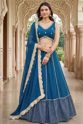 Designer Bollywood Style Wedding Wear Lehenga Choli