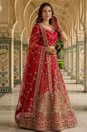 Designer Bollywood Style Wedding Wear Lehenga Choli