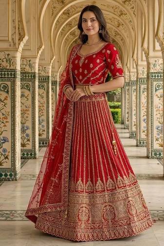 Designer Bollywood Style Wedding Wear Lehenga Choli