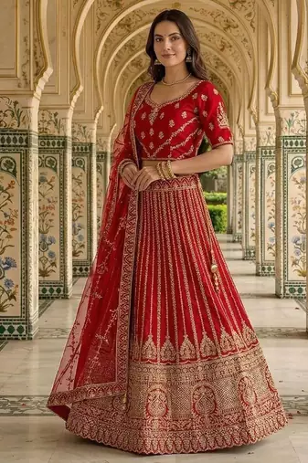 Designer Bollywood Style Wedding Wear Lehenga Choli