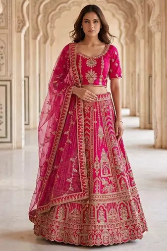 Designer Bollywood Style Wedding Wear Lehenga Choli