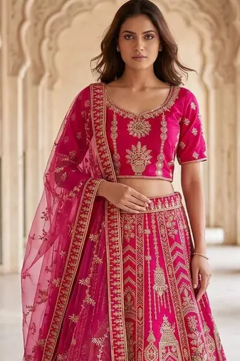 Designer Bollywood Style Wedding Wear Lehenga Choli