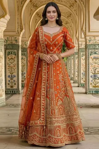 Designer Bollywood Style Wedding Wear Lehenga Choli