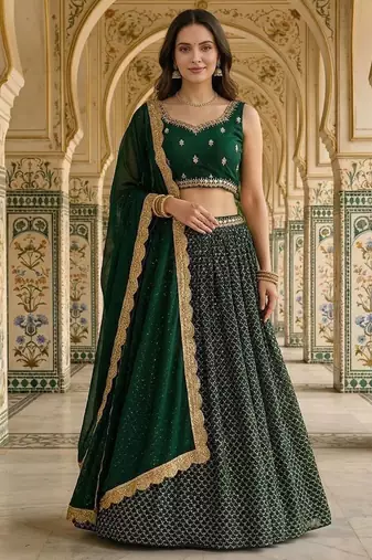 Designer Bollywood Style Wedding Wear Lehenga Choli