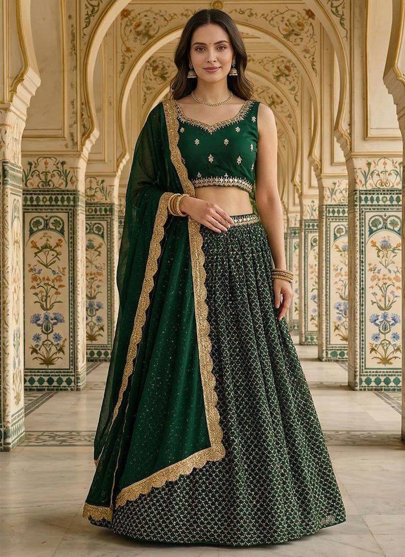Designer Bollywood Style Wedding Wear Lehenga Choli