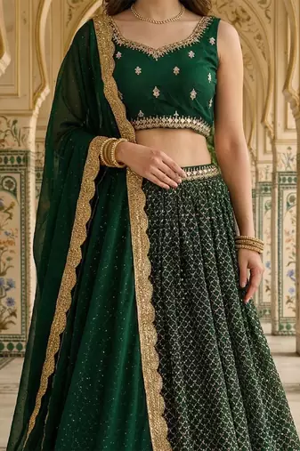 Designer Bollywood Style Wedding Wear Lehenga Choli