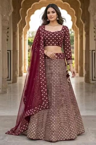 Designer Bollywood Style Wedding Wear Lehenga Choli
