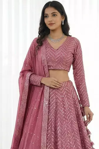 Designer Bollywood Style Wedding Wear Lehenga Choli