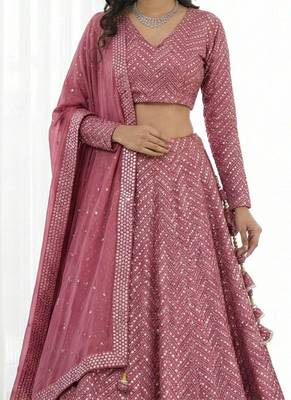 Designer Bollywood Style Wedding Wear Lehenga Choli 1