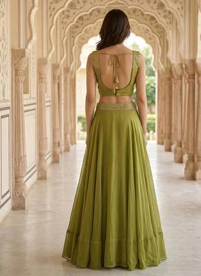 Designer Bollywood Style Wedding Wear Lehenga Choli 3