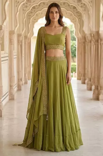 Designer Bollywood Style Wedding Wear Lehenga Choli