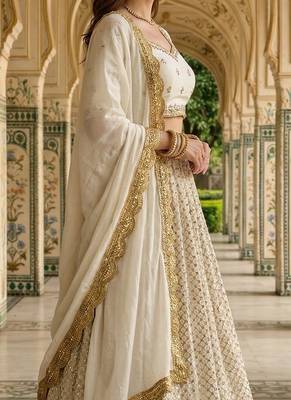 Designer Bollywood Style Wedding Wear Lehenga Choli 3