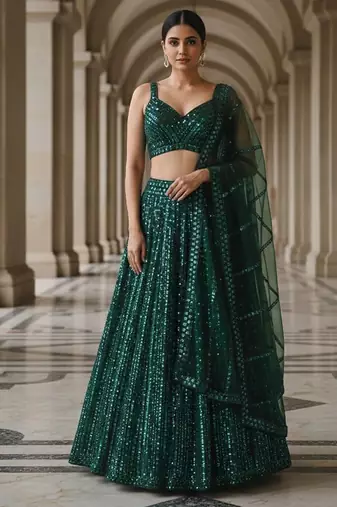 Designer Bollywood Style Wedding Wear Lehenga Choli
