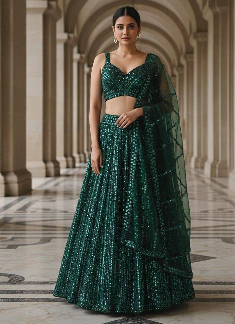 Designer Bollywood Style Wedding Wear Lehenga Choli