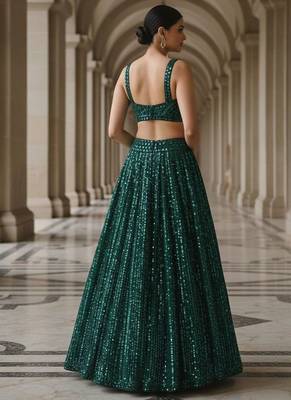 Designer Bollywood Style Wedding Wear Lehenga Choli 3