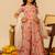 Grey coral printed cotton lehenga set
